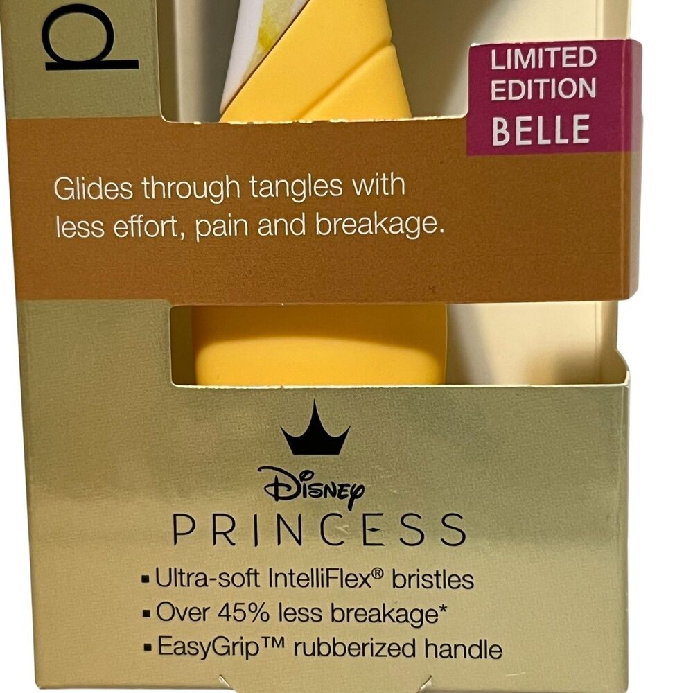Disney Wet Brush Pro Princess Belle Limited Edition Pro Detangler Hairbrush New - Picture 3 of 4
